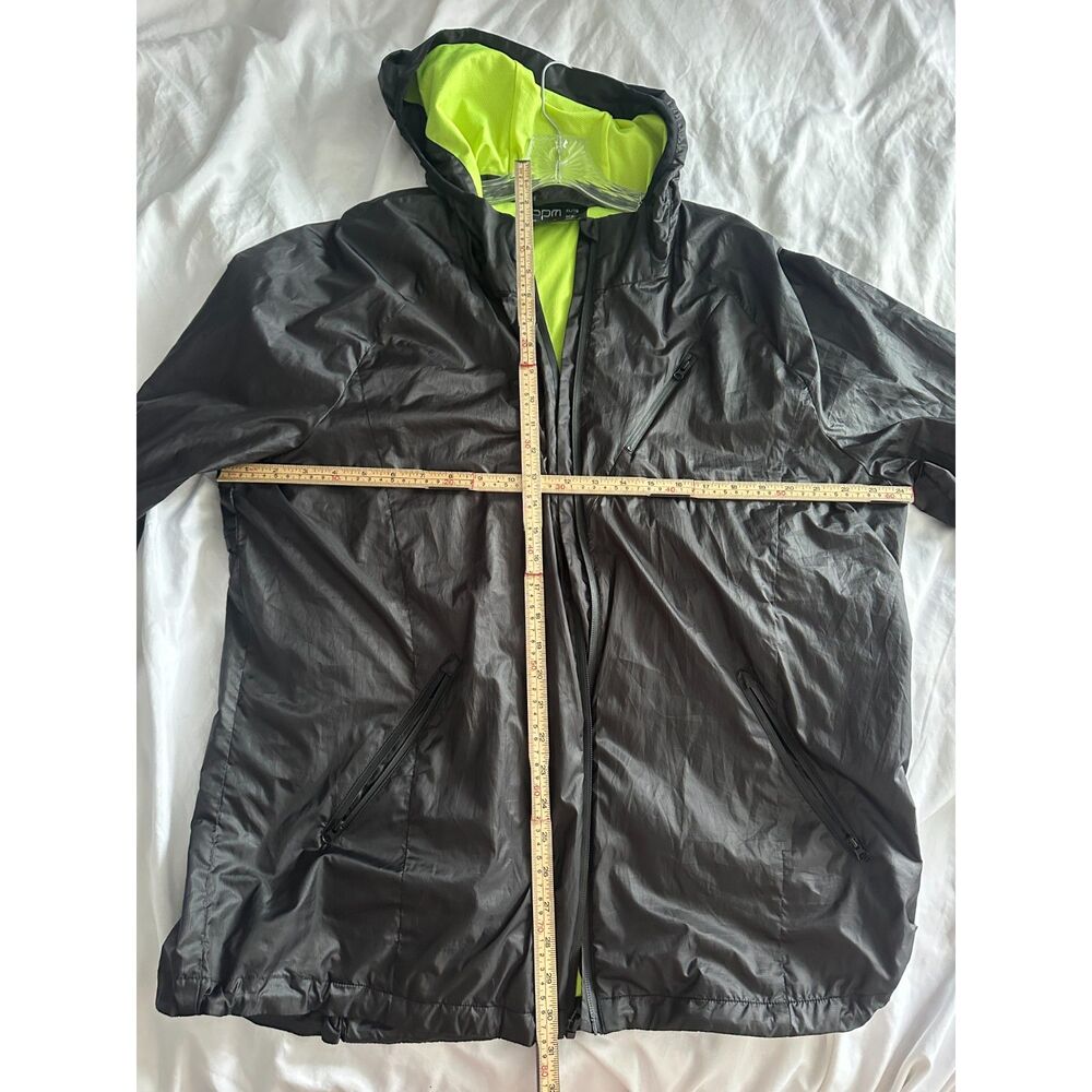 Zella BPM Women's XL Hooded Windbreaker Jacket Black Neon Lightweight Zip - Picture 4 of 6